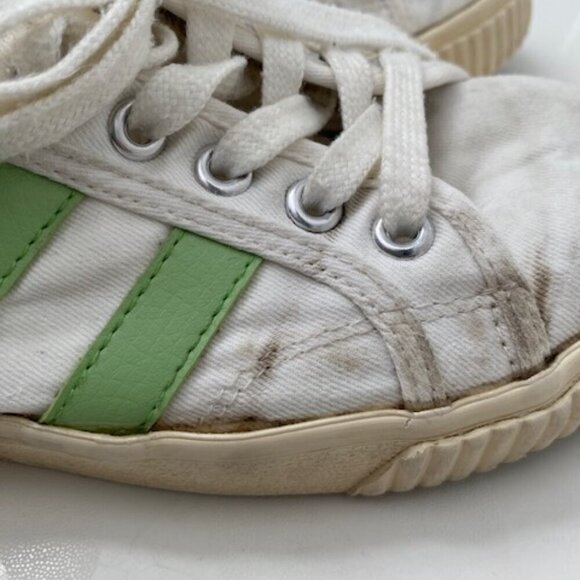 GOLA White Green Canvas Mark Cox Tennis Shoes Sneakers Sz 7 - Picture 6 of 13